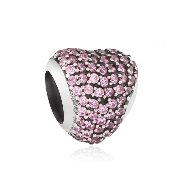 Серебряный подвес-шарм Бусинка - сердце с фианитом 024989 детальное изображение ювелирного изделия Серебряные подвесы-шармы (бусины) Серебряный подвес-шарм Бусинка - сердце с фианитом 024989 детальное изображение ювелирного изделия Серебряные подвесы-шармы (бусины)