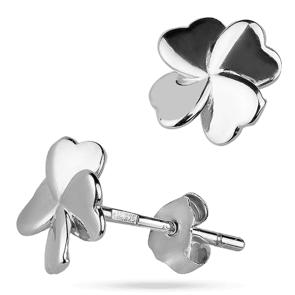 Серьги - пусеты Четырехлистник в серебре без вставок 925 пробы 039536 детальное изображение ювелирного изделия Серебряные серьги без вставок Серьги - пусеты Четырехлистник в серебре без вставок 925 пробы 039536 детальное изображение ювелирного изделия Серебряные серьги без вставок