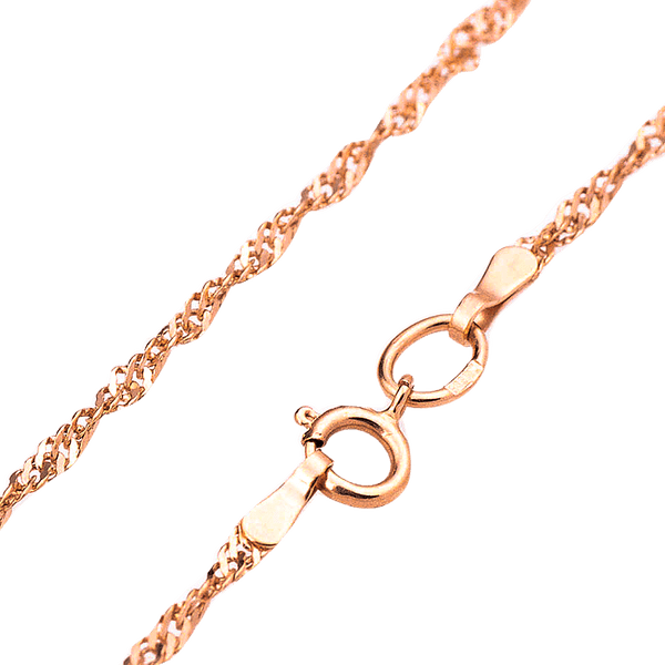 Детская цепочка Сингапур из красного золота 033126 детальное изображение ювелирного изделия Золотые цепочки Детская цепочка Сингапур из красного золота 033126 детальное изображение ювелирного изделия Золотые цепочки