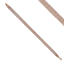 обзорное фото Золотой браслет женский с россыпью фианитов 032375 Женские золотые браслеты обзорное фото Золотой браслет женский с россыпью фианитов 032375  Женские золотые браслеты