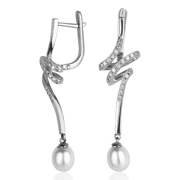 Серьги с бриллиантом и жемчугом ІСЖ2-085 детальное изображение ювелирного изделия Золотые серьги с жемчугом Серьги с бриллиантом и жемчугом ІСЖ2-085 детальное изображение ювелирного изделия Золотые серьги с жемчугом