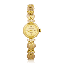 обзорное фото Женские часы на руку золотые с камнями 036321  Женские золотые часы