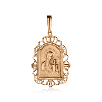 обзорное фото Золотой подвес Божия Матерь 1,4,0772  Золотые подвески иконки