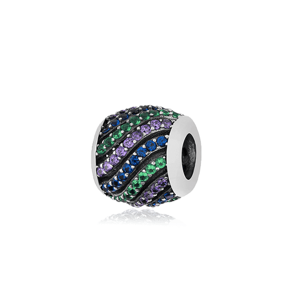 Серебряный подвес-шарм в стиле Пандора с фианитом 024962 Серебряный подвес-шарм в стиле Пандора с фианитом 024962
