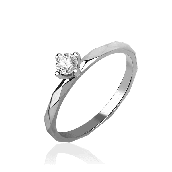 Кольцо для предложения из белого золота с бриллиантом 031809 детальное изображение ювелирного изделия Золотые кольца для помолвки с бриллиантом Кольцо для предложения из белого золота с бриллиантом 031809 детальное изображение ювелирного изделия Золотые кольца для помолвки с бриллиантом