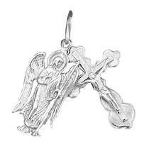 обзорное фото Серебряный крестик П2/165  Серебряные подвески крестики