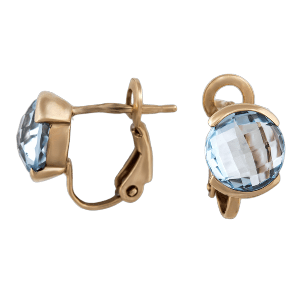 Золотые серьги с топазом 102537Т детальное изображение ювелирного изделия Золотые серьги с топазом