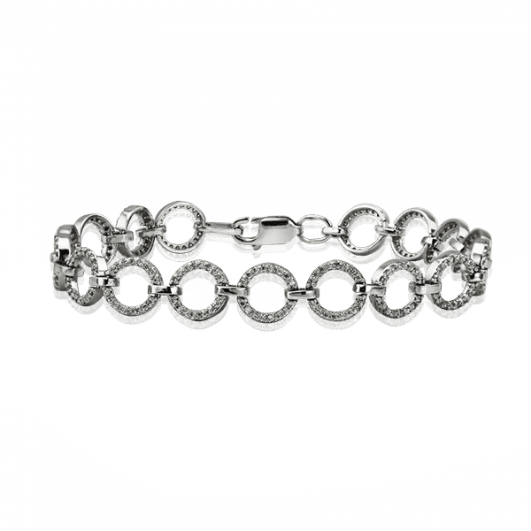 Серебряный браслет с фианитами 026139 детальное изображение ювелирного изделия Серебряные женские браслеты