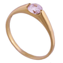 обзорное фото Золотое кольцо с фианитом 1,71,0312  Золотые кольца для помолвки с цирконием