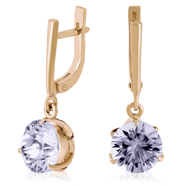 Золотые серьги с аметистом 023392 детальное изображение ювелирного изделия Золотые серьги с аметистом Золотые серьги с аметистом 023392 детальное изображение ювелирного изделия Золотые серьги с аметистом