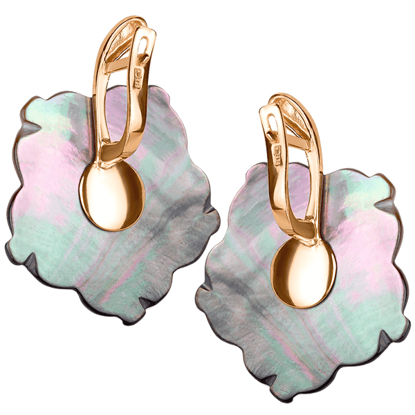 серьги с перламутром золоті серьги с перламутром золоті