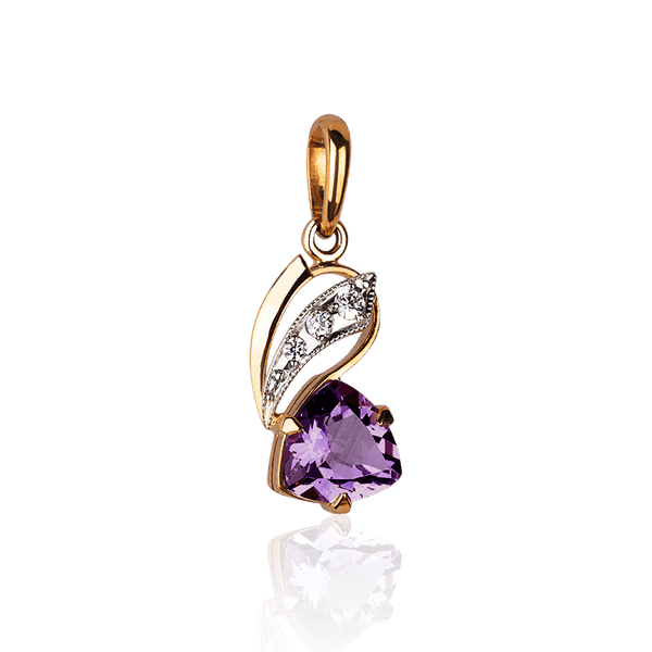 Женский золотой кулон с аметистом Рикарда 033500 детальное изображение ювелирного изделия Золотые подвески Женский золотой кулон с аметистом Рикарда 033500 детальное изображение ювелирного изделия Золотые подвески