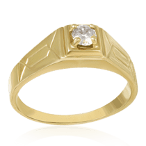 обзорное фото Кольцо с бриллиантом 1К-034-1  Золотые кольца с бриллиантами