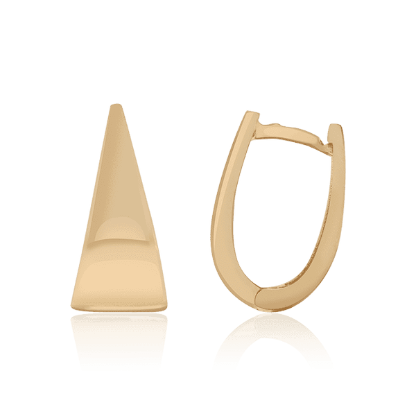 серьги золотые геометрия