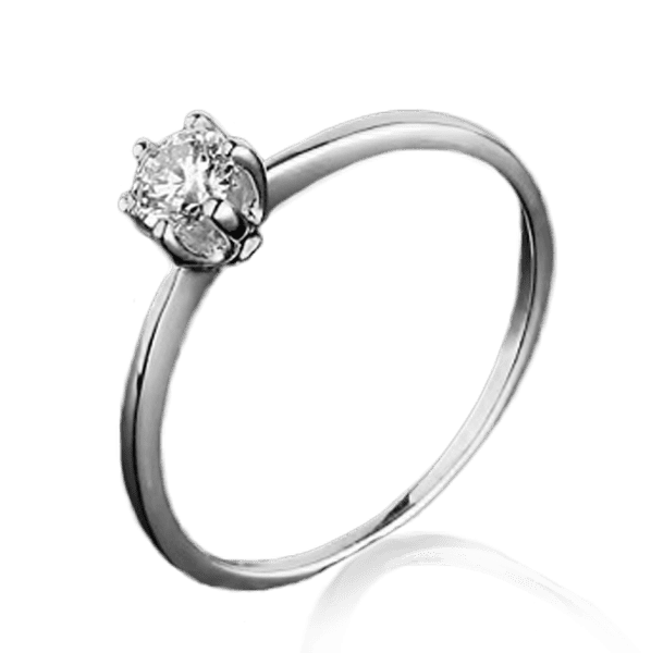 Кольцо из белого золота с бриллиантом 1090/1 детальное изображение ювелирного изделия Золотые кольца для помолвки с бриллиантом Кольцо из белого золота с бриллиантом 1090/1 детальное изображение ювелирного изделия Золотые кольца для помолвки с бриллиантом