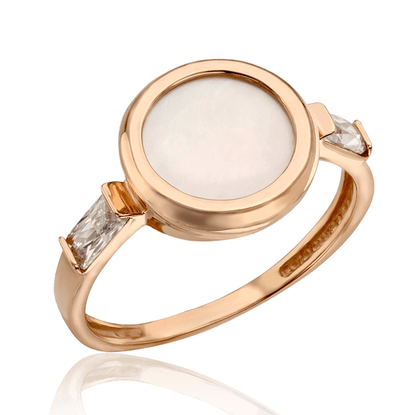 Кольцо из красного золота Вирджиния с перламутром 033829 детальное изображение ювелирного изделия Золотые кольца Кольцо из красного золота Вирджиния с перламутром 033829 детальное изображение ювелирного изделия Золотые кольца