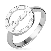 оглядове фото Срібна каблучка в стилі Cartier з фіанітами 027966