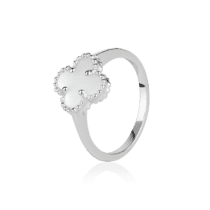 обзорное фото Серебряное кольцо с перламутром 028309  Серебряные кольца со вставками