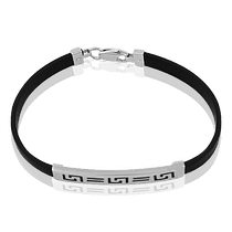 обзорное фото Каучуковый браслет 910024С Серебряные браслеты обзорное фото Каучуковый браслет 910024С  Серебряные браслеты