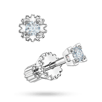 обзорное фото Изысканные серьги-пусеты в белом золоте 585 пробы с бриллиантом (3 см) в массивных крапанах 041561 Золотые серьги с бриллиантами обзорное фото Изысканные серьги-пусеты в белом золоте 585 пробы с бриллиантом (3 см) в массивных крапанах 041561  Золотые серьги с бриллиантами