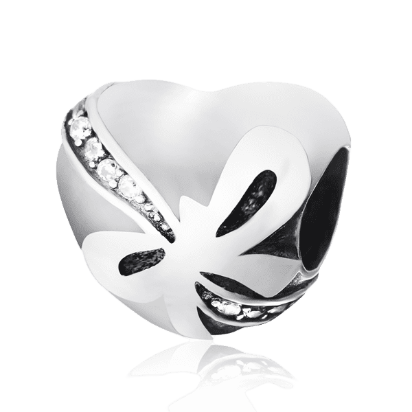 Серебряный подвес-шарм Сердце с фианитами 024814 детальное изображение ювелирного изделия Серебряные подвесы-шармы (бусины) Серебряный подвес-шарм Сердце с фианитами 024814 детальное изображение ювелирного изделия Серебряные подвесы-шармы (бусины)