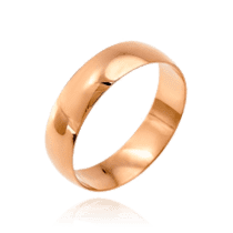 обзорное фото Гладкое обручальное кольцо золотое 036707  Золотые кольца