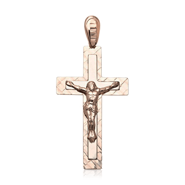 Золотой крестик без вставок с Распятием 028744 детальное изображение ювелирного изделия Крестики мужские Золотой крестик без вставок с Распятием 028744 детальное изображение ювелирного изделия Крестики мужские