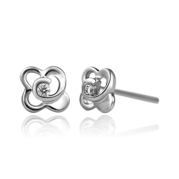 Золотые серьги гвоздики Цветок с бриллиантом 029922 детальное изображение ювелирного изделия Золотые серьги Золотые серьги гвоздики Цветок с бриллиантом 029922 детальное изображение ювелирного изделия Золотые серьги