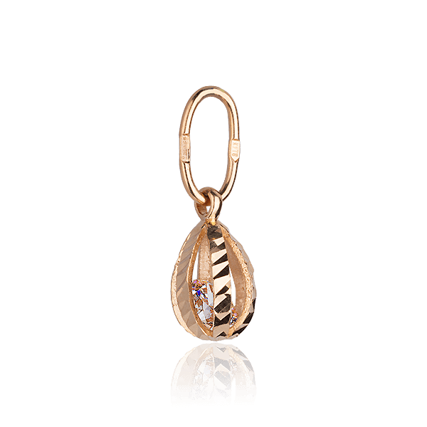 Золотой подвес Капля с танцующим фианитом 028177 детальное изображение ювелирного изделия Золотые кулоны с фианитом Золотой подвес Капля с танцующим фианитом 028177 детальное изображение ювелирного изделия Золотые кулоны с фианитом