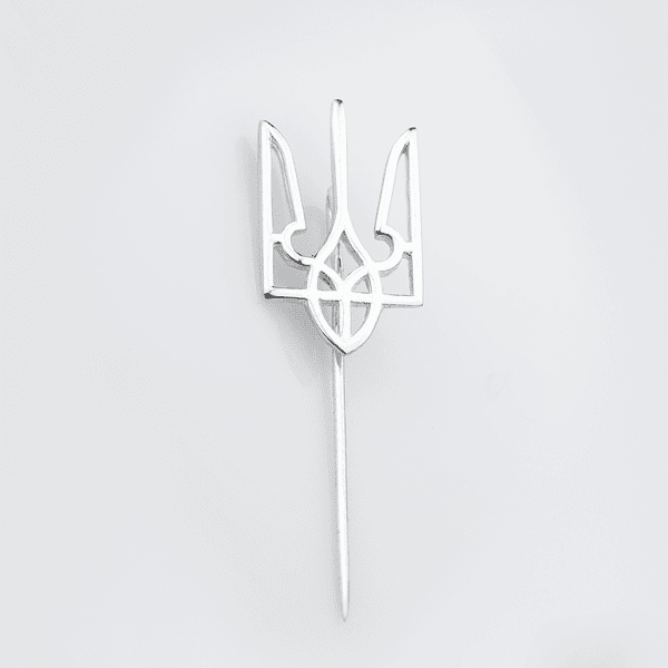 Серебряный значок Герб Украины 031388 детальное изображение ювелирного изделия Серебряная Украинская символика Серебряный значок Герб Украины 031388 детальное изображение ювелирного изделия Серебряная Украинская символика