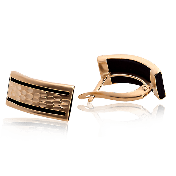 Золотые серьги с каучуком. Фото Золотые серьги с каучуком. Фото