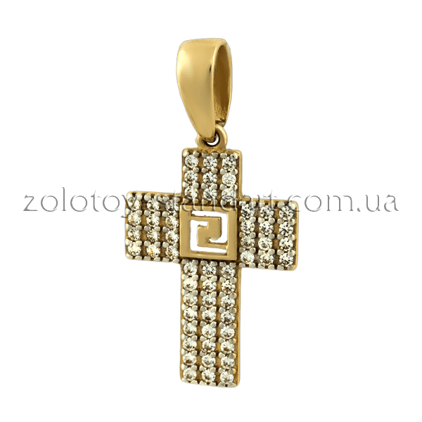 Золотой крестик с цирконием 440402 детальное изображение ювелирного изделия Золотые крестики Золотой крестик с цирконием 440402 детальное изображение ювелирного изделия Золотые крестики