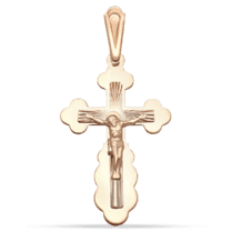 обзорное фото Золотой крестик 038855  Золотые крестики православные