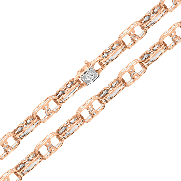 Цепь из комбинированного золота 038600 детальное изображение ювелирного изделия Золотые цепочки мужские Цепь из комбинированного золота 038600 детальное изображение ювелирного изделия Золотые цепочки мужские