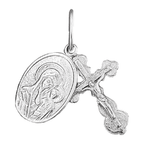 обзорное фото Серебряный подвес П2/163  Серебряные подвески крестики