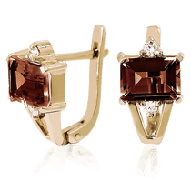 обзорное фото Золотые серьги с гранатом 023608 Золотые серьги с гранатом обзорное фото Золотые серьги с гранатом 023608  Золотые серьги с гранатом