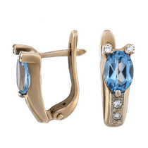 обзорное фото Золотые серьги с топазом 512010 Золотые серьги с топазом обзорное фото Золотые серьги с топазом 512010  Золотые серьги с топазом