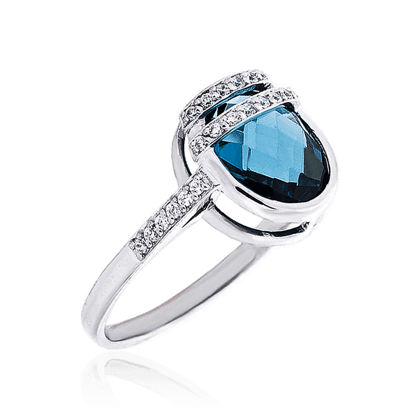 Золотое кольцо с Лондон топазом Фантазия 032943 детальное изображение ювелирного изделия Золотые кольца с Лондон топазом Золотое кольцо с Лондон топазом Фантазия 032943 детальное изображение ювелирного изделия Золотые кольца с Лондон топазом