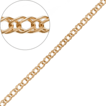 обзорное фото Золотая цепочка Рембо 9600301-1,3  Золотые цепочки плетения Рембо
