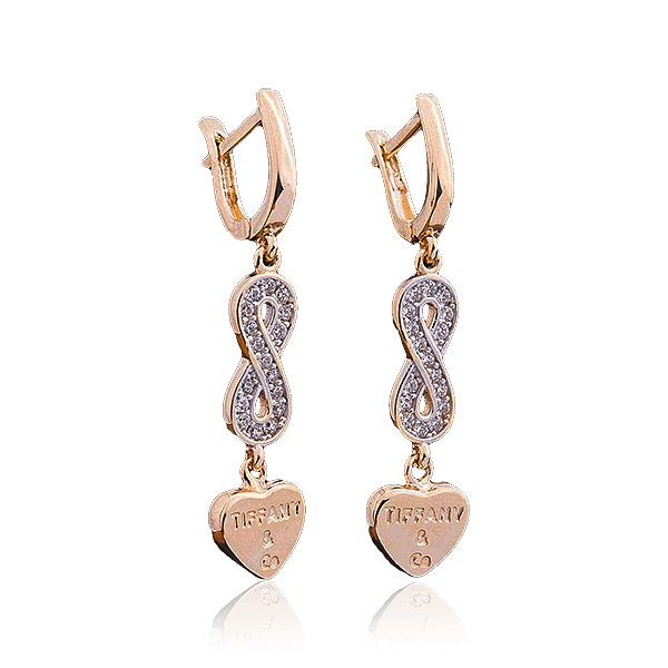 Золотые серьги бесконечность