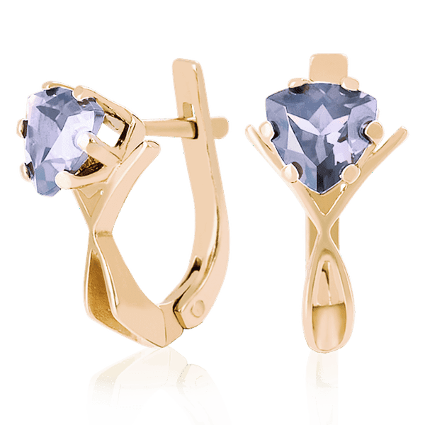 Золотые серьги с аметистом 023515 детальное изображение ювелирного изделия Золотые серьги с аметистом Золотые серьги с аметистом 023515 детальное изображение ювелирного изделия Золотые серьги с аметистом