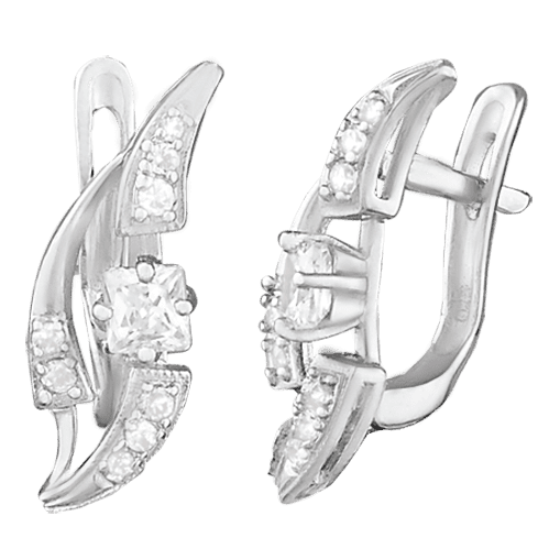 Серебряные серьги С2Ф/068 детальное изображение ювелирного изделия Серебряные серьги с камнями Серебряные серьги С2Ф/068 детальное изображение ювелирного изделия Серебряные серьги с камнями