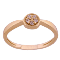 обзорное фото Золотое кольцо с бриллиантом 12033  Золотые кольца для помолвки с бриллиантом