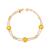 обзорное фото Браслет из желтого золота 893019 Золотые браслеты с цирконием (фианитами) обзорное фото Браслет из желтого золота 893019  Золотые браслеты с цирконием (фианитами)