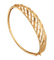 обзорное фото Золотой браслет Кольцо с фианитами 026497 Золотой браслет кольцом обзорное фото Золотой браслет Кольцо с фианитами 026497  Золотой браслет кольцом