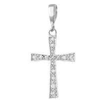 обзорное фото Серебряный крестик П2Ф/303 Серебряные подвески крестики обзорное фото Серебряный крестик П2Ф/303  Серебряные подвески крестики