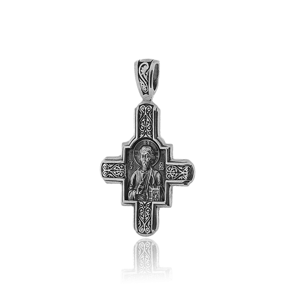 Серебряный крест Господь Вседержитель. Великомученик Пантелеимон Целитель 030663 детальное изображение ювелирного изделия Серебряные подвески крестики Серебряный крест Господь Вседержитель. Великомученик Пантелеимон Целитель 030663 детальное изображение ювелирного изделия Серебряные подвески крестики