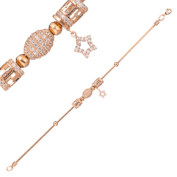 Женский золотой браслет Снейк с подвесками шармами 037027 детальное изображение ювелирного изделия Золотые браслеты Женский золотой браслет Снейк с подвесками шармами 037027 детальное изображение ювелирного изделия Золотые браслеты