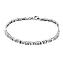 обзорное фото Женский браслет из белого золота фианитовая дорожка 032314 Женские золотые браслеты обзорное фото Женский браслет из белого золота фианитовая дорожка 032314  Женские золотые браслеты
