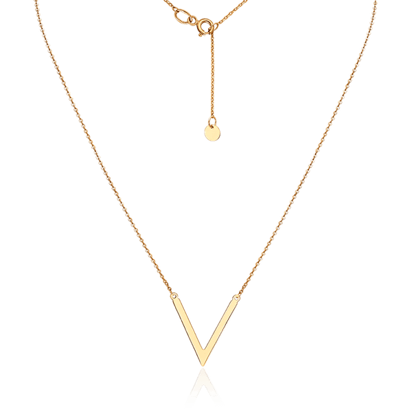 Колье золотое V без вставок 035870 детальное изображение ювелирного изделия Золотые цепочки Колье золотое V без вставок 035870 детальное изображение ювелирного изделия Золотые цепочки